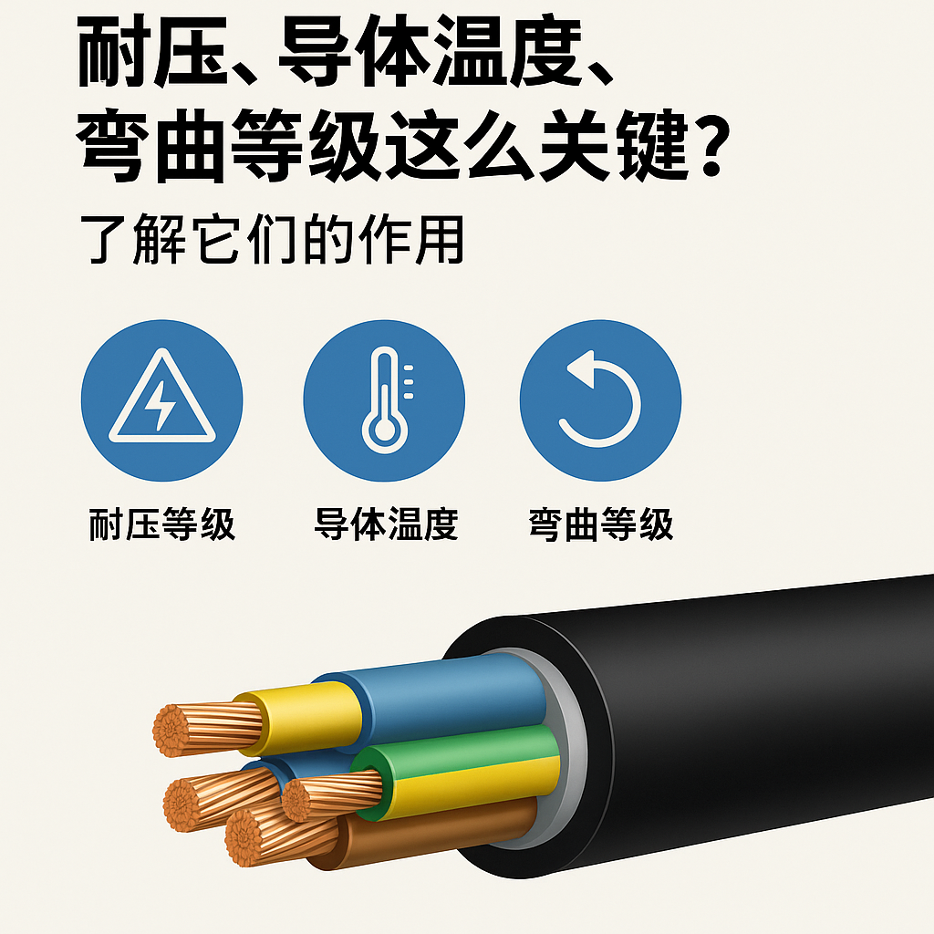 为什么充电电缆的耐压、导体温度、弯曲等级这么关键？相识它们的作用